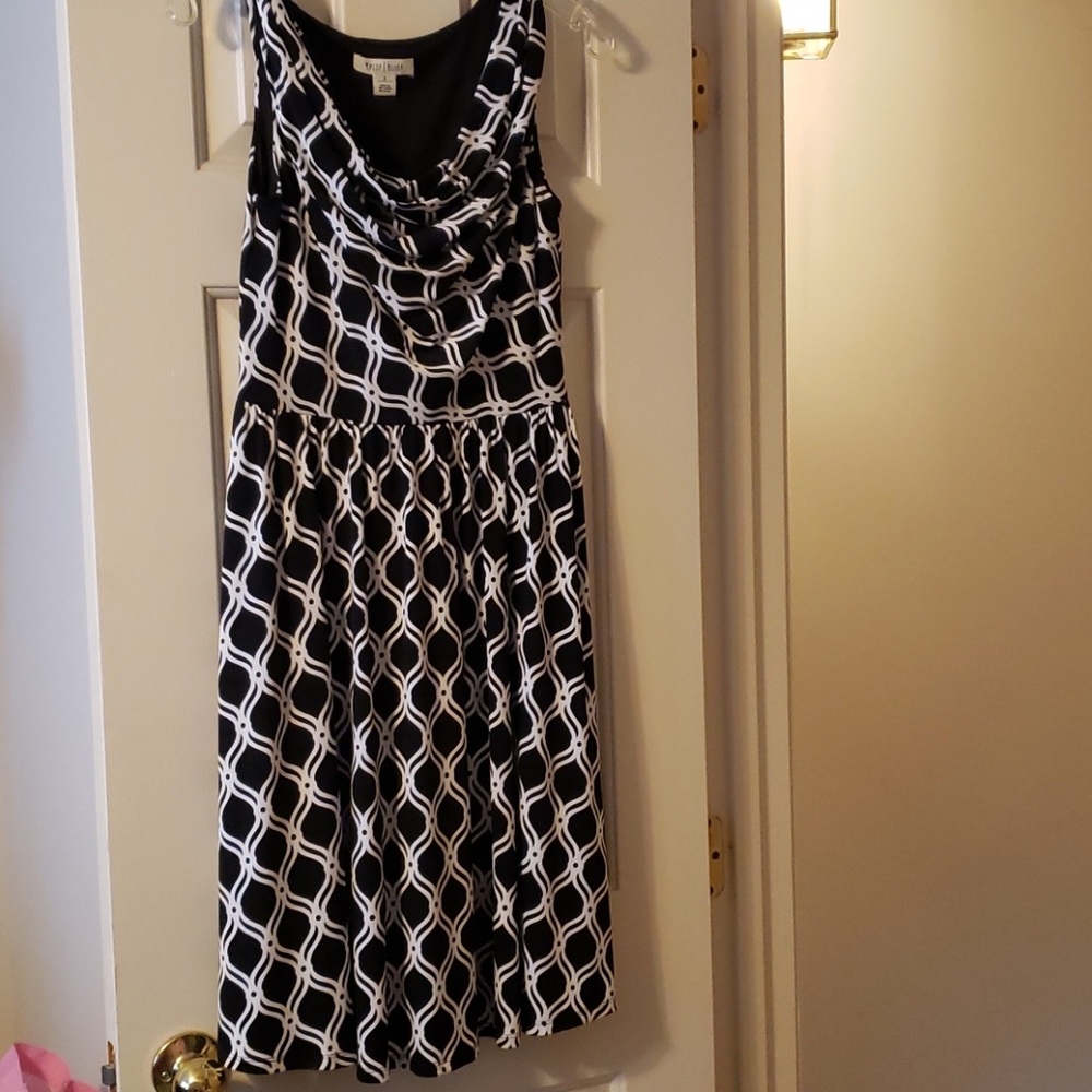 NWOT WHBM Black and White Dress